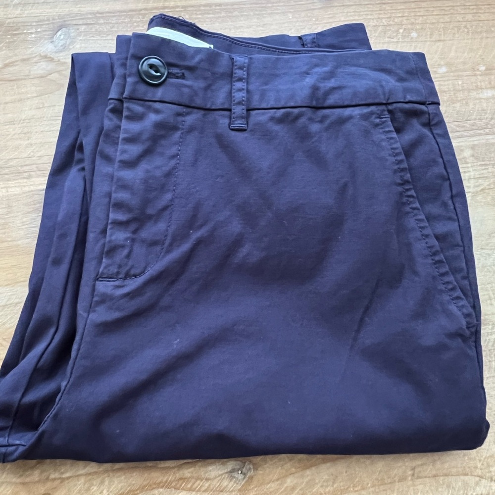 Alex Mill Women's Alex Chinos Khaki Pants Navy Blue Cropped Size 0 New - Picture 6 of 8